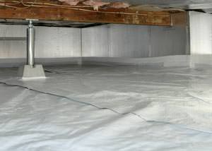 A sealed, insulated, and structurally repaired Massillon crawl space