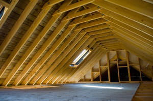 Cutaway view of attic in Akron